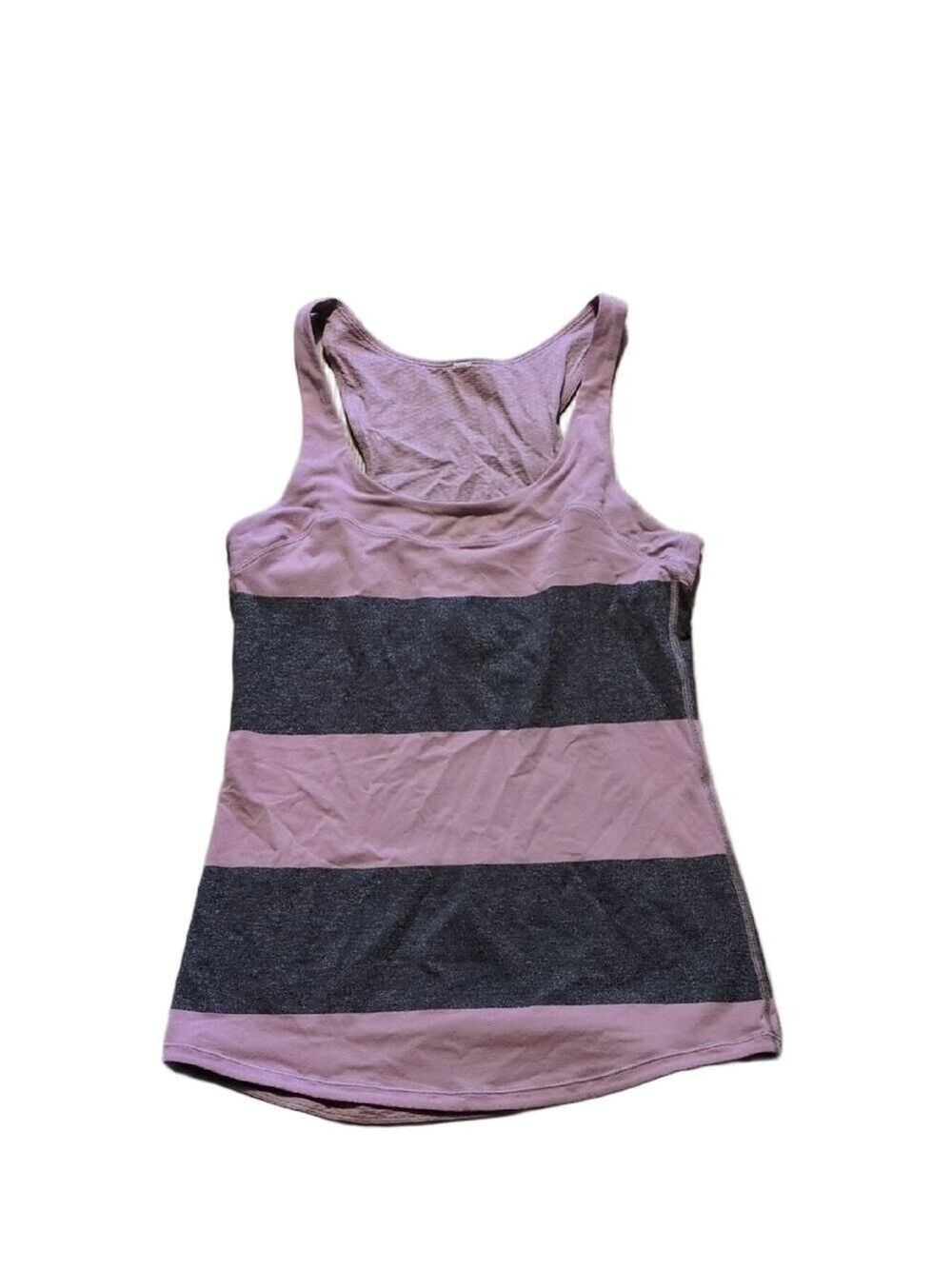Lululemon Run: First Base TankBold Stripe Mauvelous Heathered Black / Mauvelous